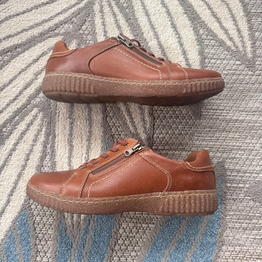 Clarks Women's Caroline Janna Leather Zipper Shoes Size 10W